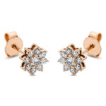 Ohrstecker Rosegold 18kt 0,58 Diamantschmuck mit 18 Diamanten - 2L772