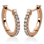 Creolen Rosegold 18kt 0,32 Diamantschmuck mit 20 Diamanten - 2L821