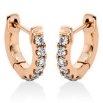 Creolen Rosegold 18kt 0,21 Diamantschmuck mit 12 Diamanten - 2L822