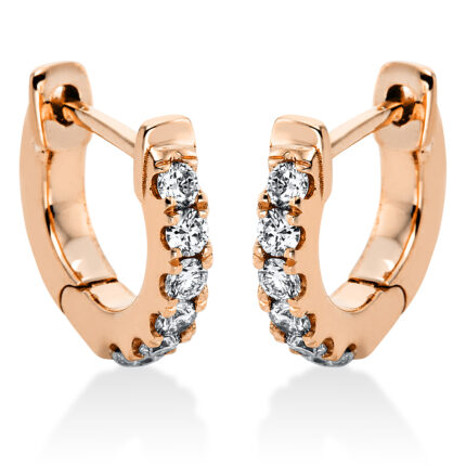 Creolen Rosegold 18kt 0,21 Diamantschmuck mit 12 Diamanten - 2L822