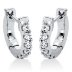 Creolen Weißgold 18kt 0,20 Diamantschmuck mit 12 Diamanten - 2L822