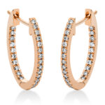 Creolen Rosegold 18kt 0,26 Diamantschmuck mit 50 Diamanten - 2L824