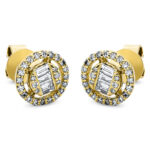 Ohrstecker Gelbgold 18kt 0,40 Diamantschmuck mit 58 Diamanten - 2L826