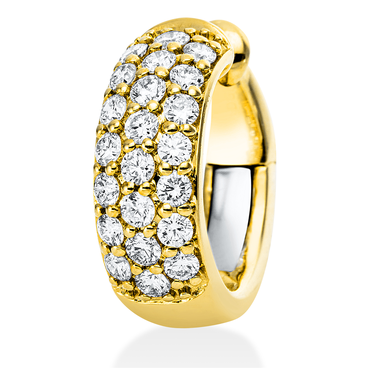 2M096GW Ohrschmuck Gelbgold / Weißgold 18kt 0,38 Diamantschmuck mit 22 Diamanten - 2M096 – Bild 1
