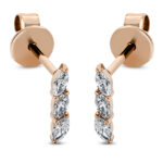 Ohrstecker Rosegold 18kt 0,15 Diamantschmuck mit 6 Diamanten - 2M108