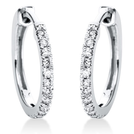 Creolen Weißgold 18kt 0,20 Diamantschmuck mit 26 Diamanten - 2M340