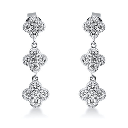 Ohrschmuck Weißgold 18kt 0,67 Diamantschmuck mit 30 Diamanten - 2M448