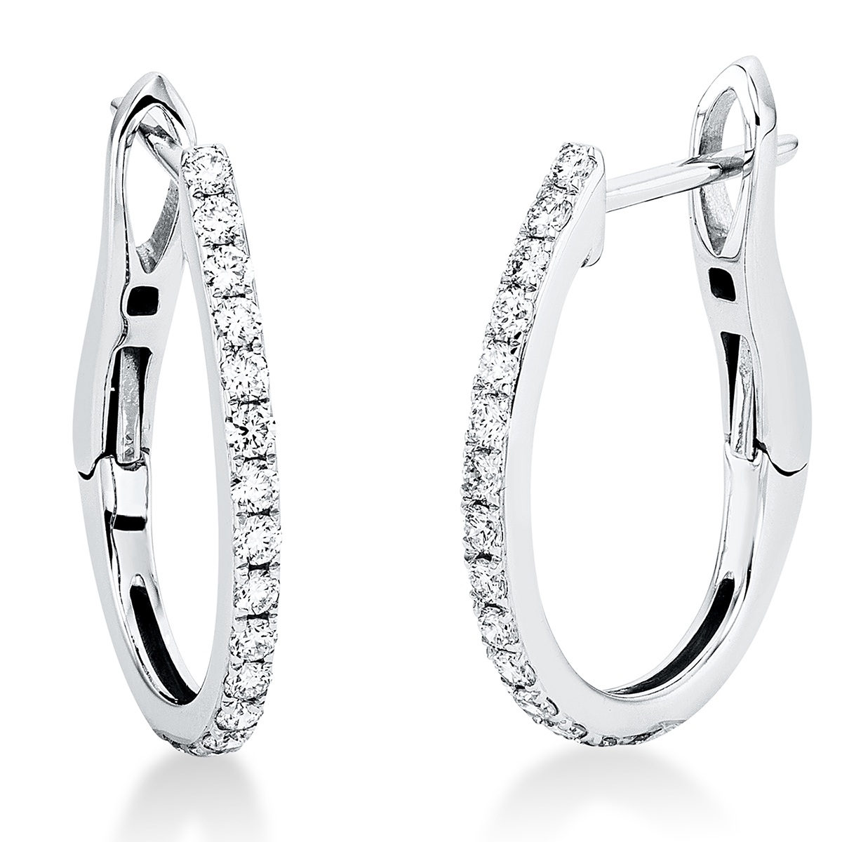 2M497W Creolen Weißgold 18kt 0,29 Diamantschmuck mit 30 Diamanten - 2M497 – Bild 1