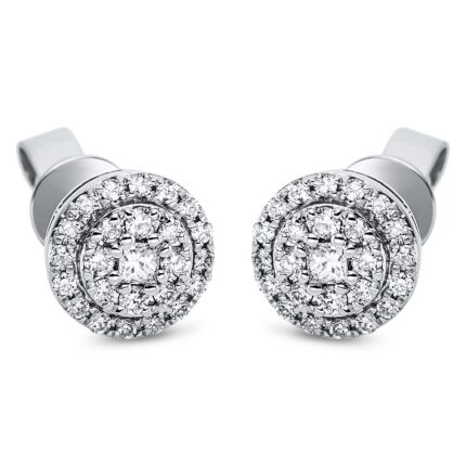 Ohrstecker Weißgold 18kt 0,37 Diamantschmuck mit 50 Diamanten - 2M634