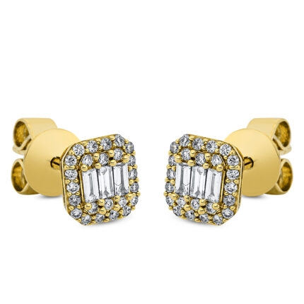 Ohrstecker Gelbgold 18kt 0,25 Diamantschmuck mit 54 Diamanten - 2M637