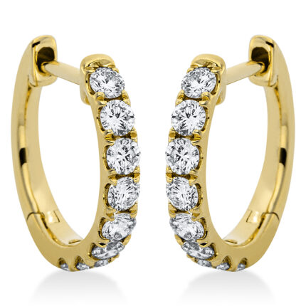 Creolen Gelbgold 18kt 0,46 Diamantschmuck mit 16 Diamanten - 2M656