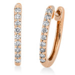 Creolen Rosegold 18kt 0,26 Diamantschmuck mit 18 Diamanten - 2M739