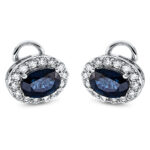 Ohrstecker 4er-Krappe Weißgold 18kt 0,52 Diamantschmuck Farbstein 2,17 ct - 2M790