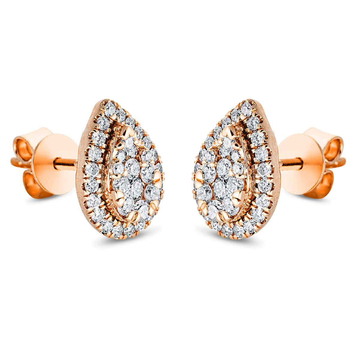 2M792R Ohrstecker Rosegold 18kt 0,63 Diamantschmuck mit 66 Diamanten - 2M792 – Bild 1