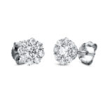 Ohrstecker Weißgold 18kt 0,66 Diamantschmuck mit 18 Diamanten - 2M844