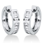 Creolen Weißgold 18kt 0,50 Diamantschmuck mit 27 Diamanten - 2M953