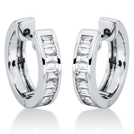 Creolen Weißgold 18kt 0,50 Diamantschmuck mit 27 Diamanten - 2M953