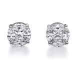 Ohrstecker Weißgold 18kt 0,67 Diamantschmuck mit 10 Diamanten - 2N433