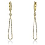 Ohrschmuck Gelbgold 18kt 0,46 Diamantschmuck mit 152 Diamanten - 2N632