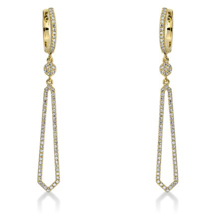 Ohrschmuck Gelbgold 18kt 0,46 Diamantschmuck mit 152 Diamanten - 2N632