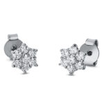 Ohrstecker Weißgold 18kt 0,50 Diamantschmuck mit 14 Diamanten - 2N738