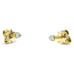 Ohrstecker 3er-Krappe Gelbgold 18kt 0,06 Diamantschmuck mit 2 Diamanten - 2N791