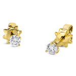 Ohrstecker 4er-Krappe Gelbgold 18kt 0,20 Diamantschmuck mit 2 Diamanten - 2N793