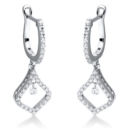 Ohrschmuck Weißgold 18kt 0,47 Diamantschmuck mit 64 Diamanten - 2N809