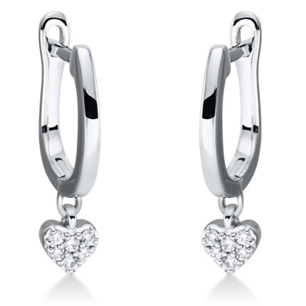 Ohrschmuck Weißgold 18kt 0,08 Diamantschmuck mit 12 Diamanten - 2N813