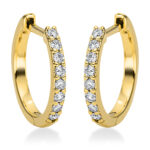 Creolen Gelbgold 18kt 0,16 Diamantschmuck mit 16 Diamanten - 2N822