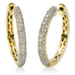 Creolen Gelbgold 18kt 0,72 Diamantschmuck mit 110 Diamanten - 2N839