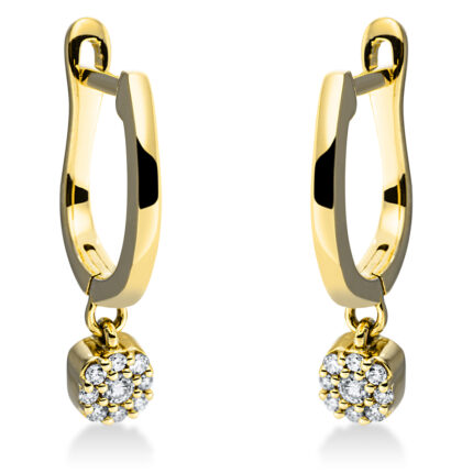 Ohrschmuck Gelbgold 18kt 0,11 Diamantschmuck mit 18 Diamanten - 2N986