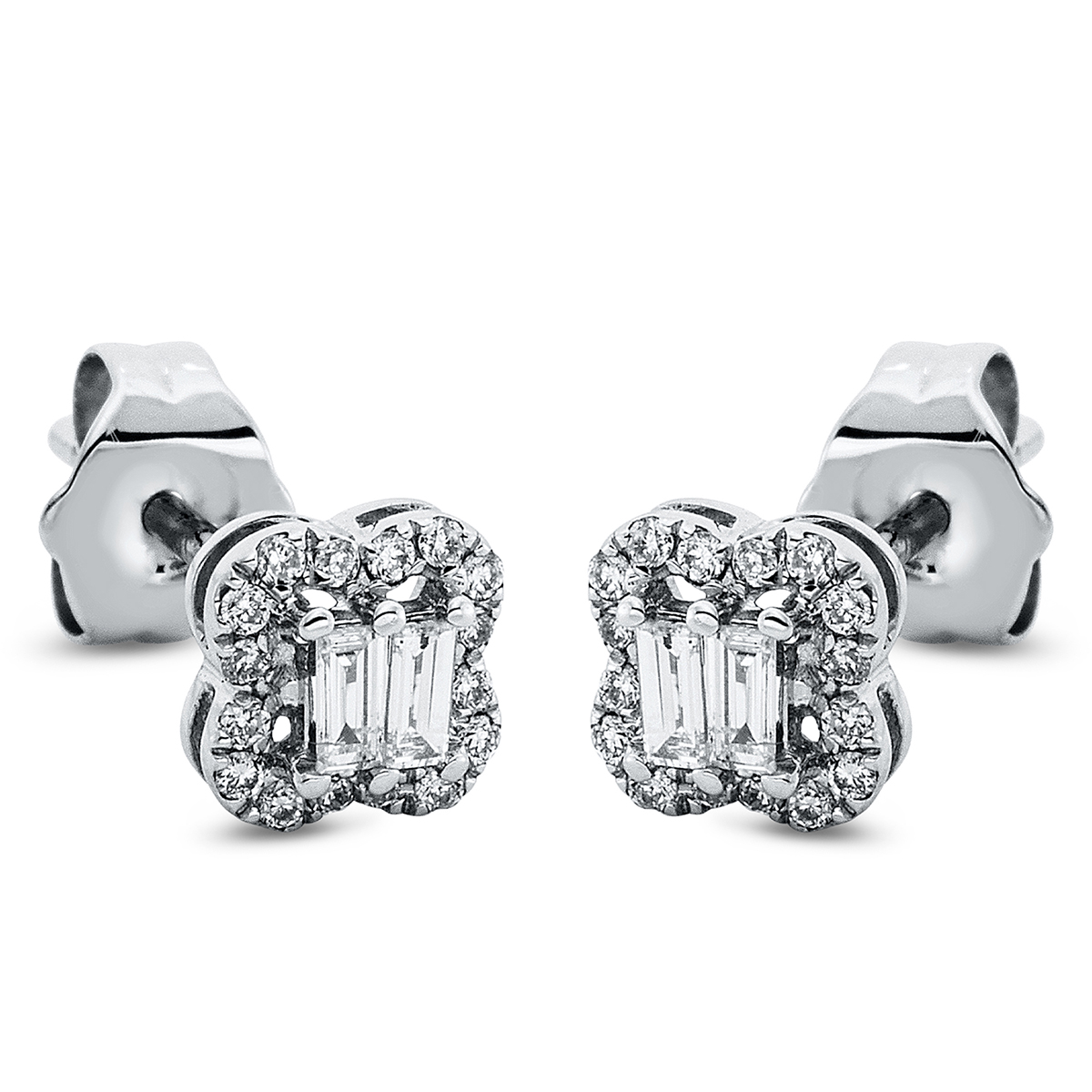 2O442W Ohrstecker Weißgold 18kt 0,17 Diamantschmuck mit 36 Diamanten - 2O442 – Bild 1