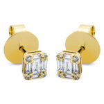 Ohrstecker Gelbgold 18kt 0,30 Diamantschmuck mit 18 Diamanten - 2O509