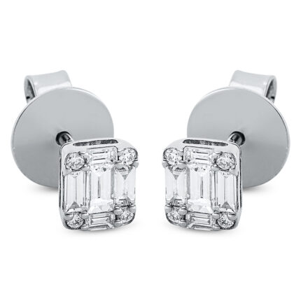 Ohrstecker Weißgold 18kt 0,41 Diamantschmuck mit 18 Diamanten - 2O510