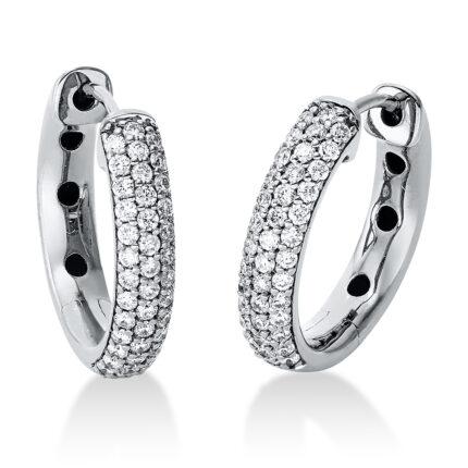 Creolen Weißgold 18kt 0,34 Diamantschmuck mit 80 Diamanten - 2O519