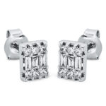 Ohrstecker Weißgold 18kt 0,51 Diamantschmuck mit 18 Diamanten - 2O660