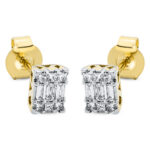 Ohrstecker Gelbgold / Weißgold 18kt 0,31 Diamantschmuck mit 18 Diamanten - 2O662