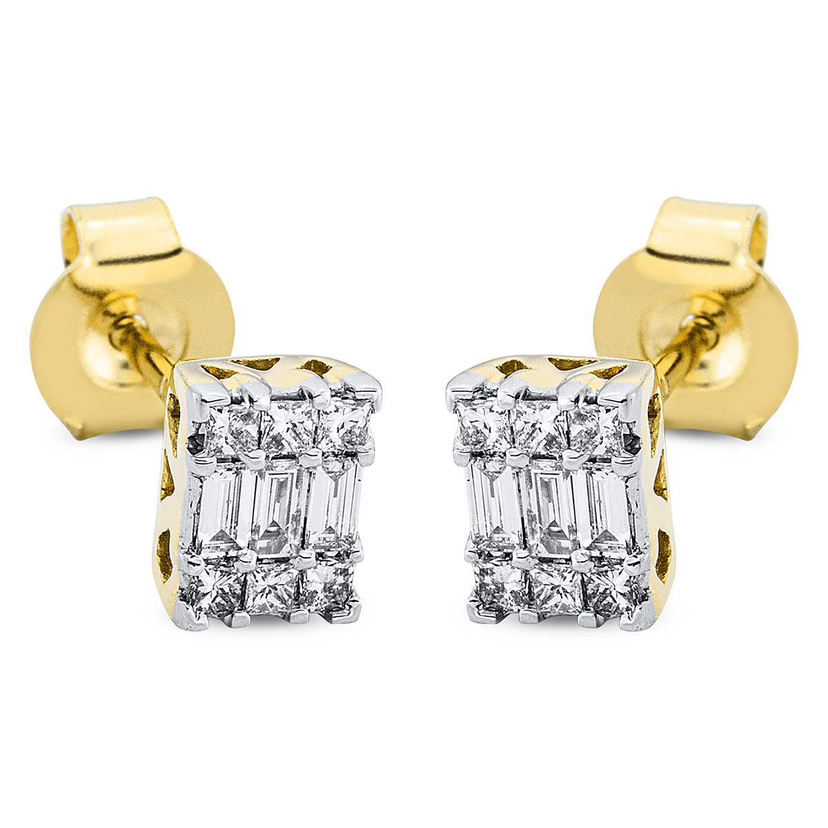 2O662GW Ohrstecker Gelbgold / Weißgold 18kt 0,31 Diamantschmuck mit 18 Diamanten - 2O662 – Bild 1