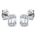 Ohrstecker Weißgold 18kt 0,41 Diamantschmuck mit 18 Diamanten - 2O666