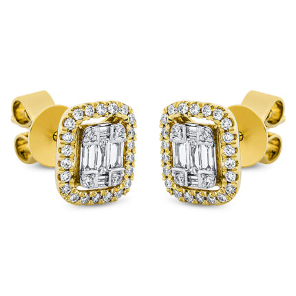 Ohrstecker Gelbgold 18kt 0,36 Diamantschmuck mit 62 Diamanten - 2O832