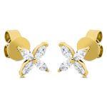 Ohrstecker Gelbgold 18kt 0,31 Diamantschmuck mit 8 Diamanten - 2P137