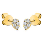 Ohrstecker Gelbgold 18kt 0,21 Diamantschmuck mit 12 Diamanten - 2P140