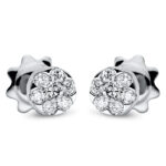 Ohrstecker Weißgold 18kt 0,31 Diamantschmuck mit 14 Diamanten - 2P286