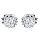 Ohrstecker Weißgold 18kt 0,72 Diamantschmuck mit 14 Diamanten - 2P287