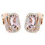 Ohrstecker 4er-Krappe Rosegold 18kt 0,20 Diamantschmuck Farbstein 1,82 ct - 2P484