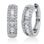 Creolen Weißgold 18kt 0,75 Diamantschmuck mit 64 Diamanten - 2P497