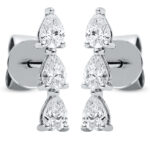 Ohrstecker Weißgold 18kt 0,58 Diamantschmuck mit 6 Diamanten - 2P630