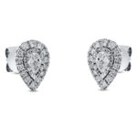 Ohrstecker Weißgold 18kt 0,72 Diamantschmuck mit 30 Diamanten - 2P802