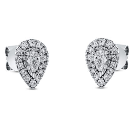 Ohrstecker Weißgold 18kt 0,72 Diamantschmuck mit 30 Diamanten - 2P802